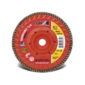 FLAP DISC CERAMIC PLASTIC BACKED 6" X 5/8-11
