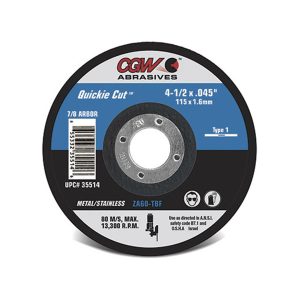 CUTTING WHEEL 4-1/2"X.045X7/8" TYPI