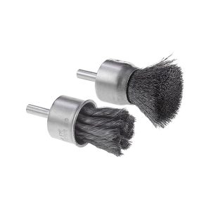 KNOTTED END BRUSH 1" CARBON W/1/4" SHANK 12/PK