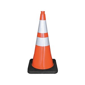 36" CONE DW W 2 REFLECTIVE BANDS 10# BASE