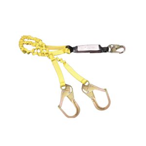 DBL LEG STRETCH LANYARD 6FT W/REBAR HOOK