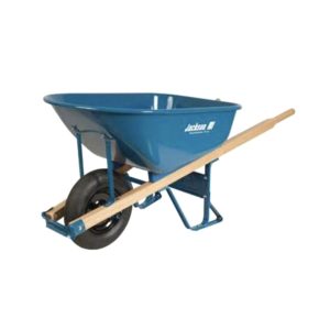 STEEL WHEELBARROW 6 CU FT W/BALL BEARINGS AND FLAT FREE TIRE