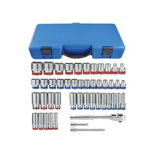 47PC 3/8 DR SAE & METRIC 6PT SOCKET SET